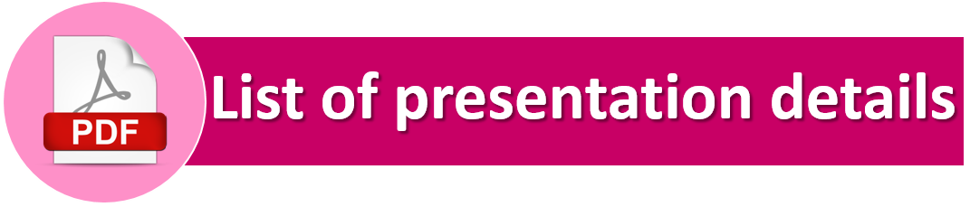 List of presentation details